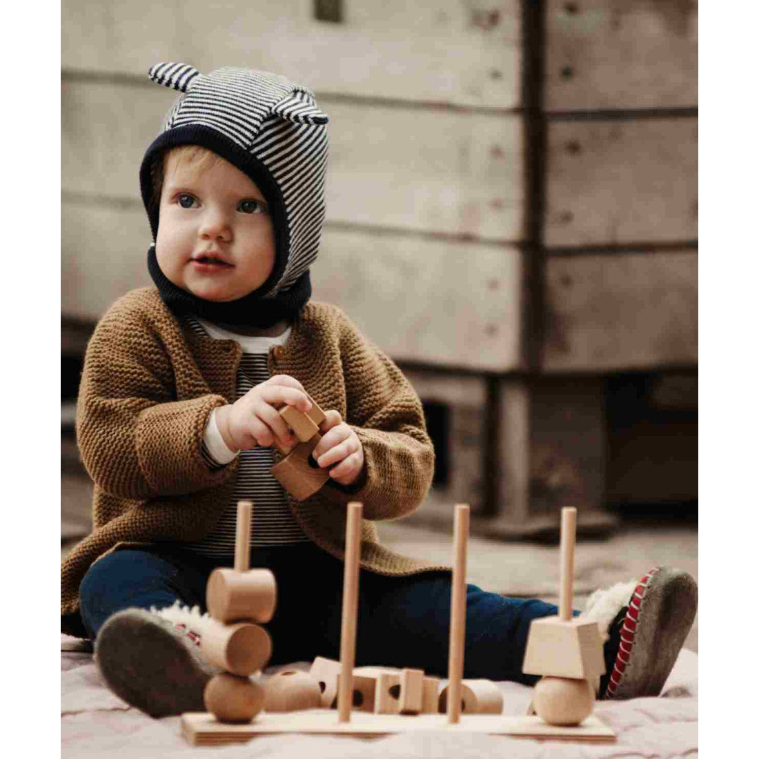 Drewniana układanka Płotek XL Wooden Story – naturalna – zdjęcie 4