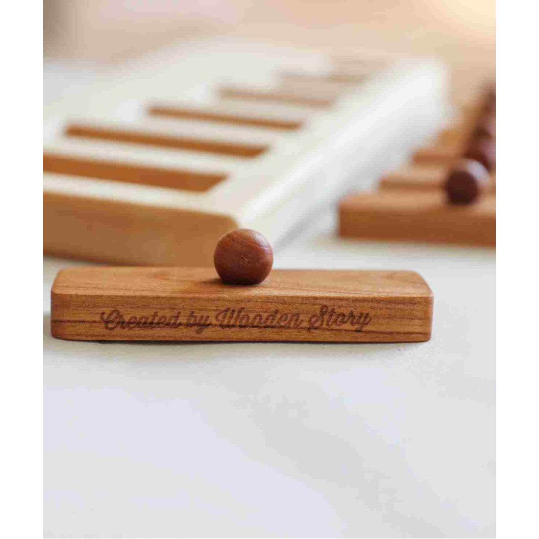 Drewniana układanka puzzle Klocki Długie i Krótkie Wooden Story – zdjęcie 2
