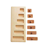 Drewniana układanka puzzle Klocki Długie i Krótkie Wooden Story