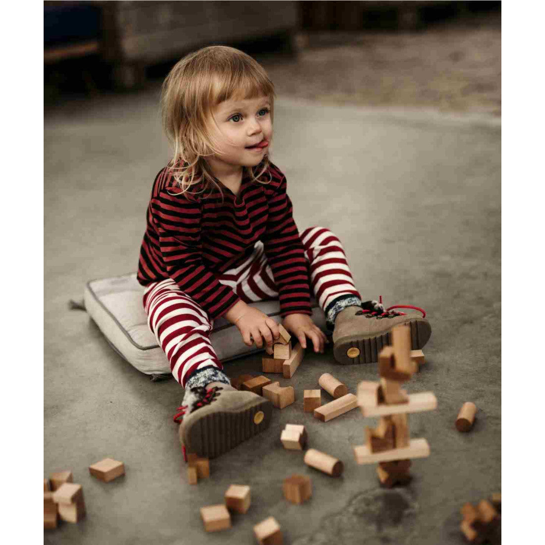 Drewniana układanka Wieża Wooden Story – kolorowa – zdjęcie 3