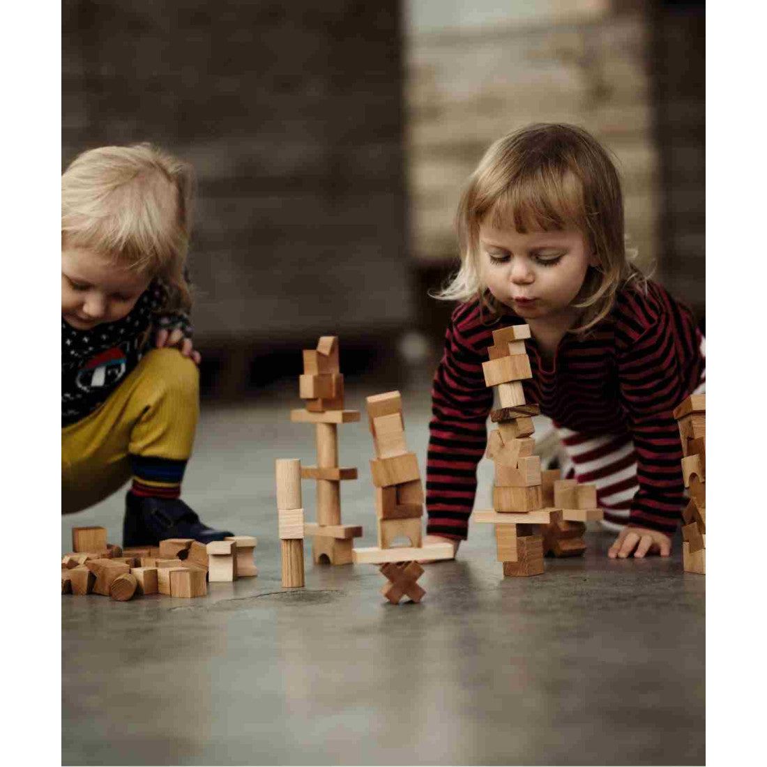 Drewniana układanka Wieża Wooden Story – kolorowa – zdjęcie 4