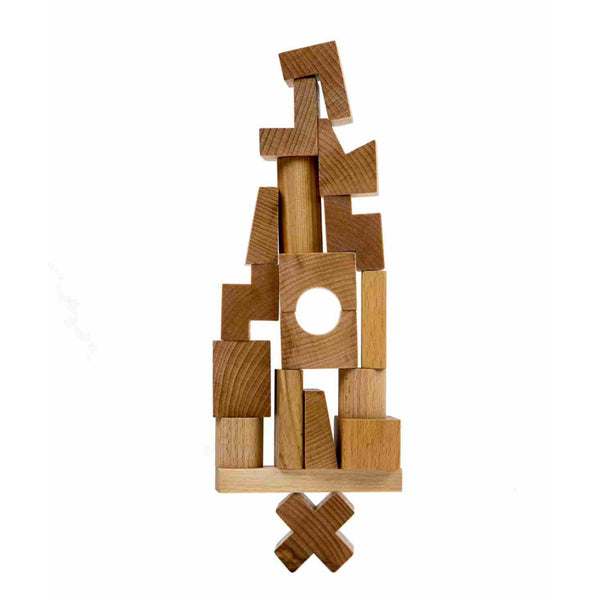 Drewniana układanka Wieża Wooden Story – naturalna