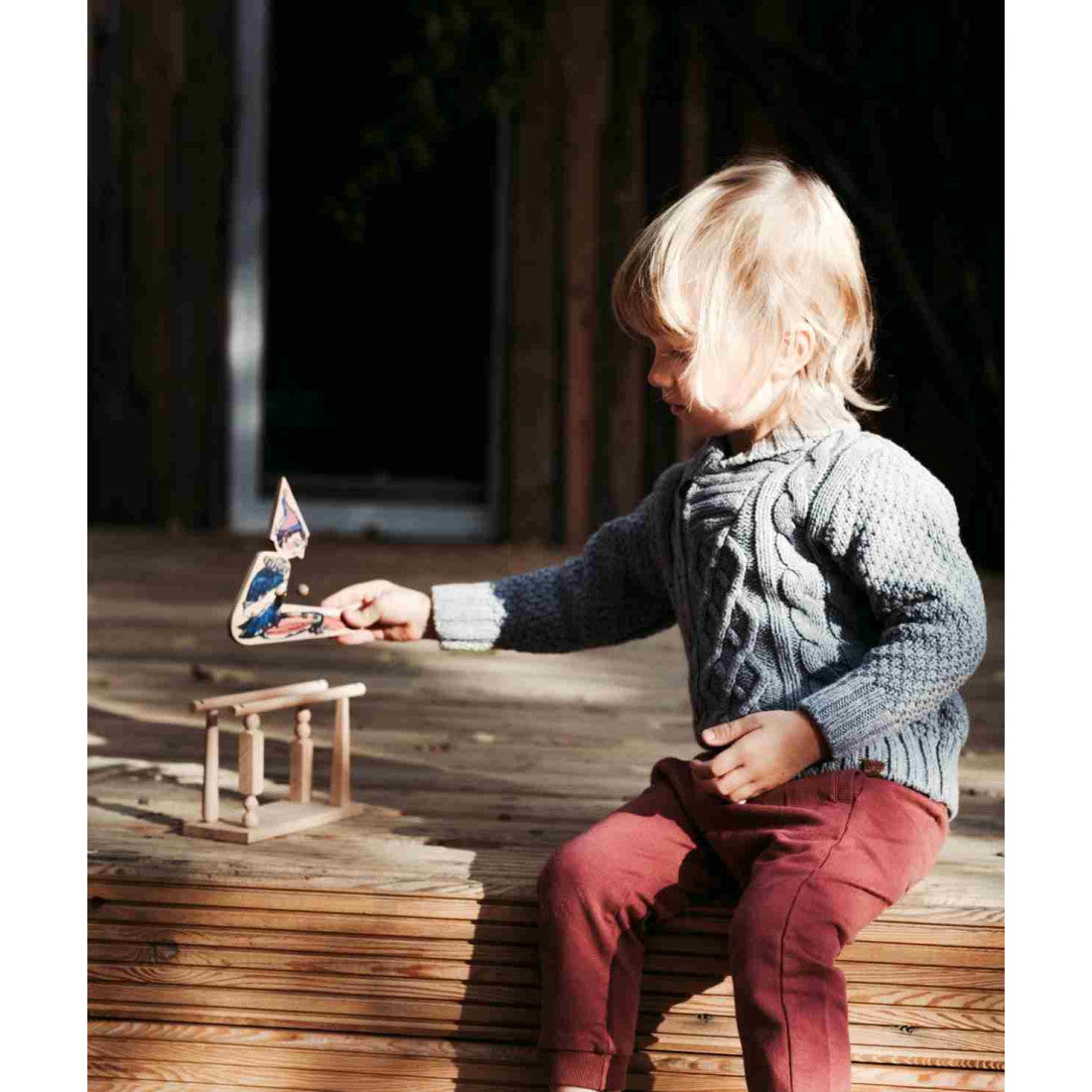 Drewniana zabawka Akrobata Chłopiec Wooden Story – zdjęcie 3