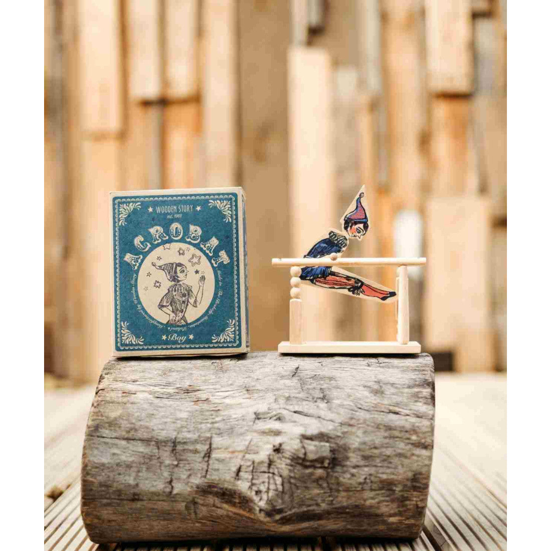 Drewniana zabawka Akrobata Chłopiec Wooden Story – zdjęcie 4
