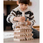 Drewniane klocki architektoniczne w worku Wooden Story – 200 el. – zdjęcie 5