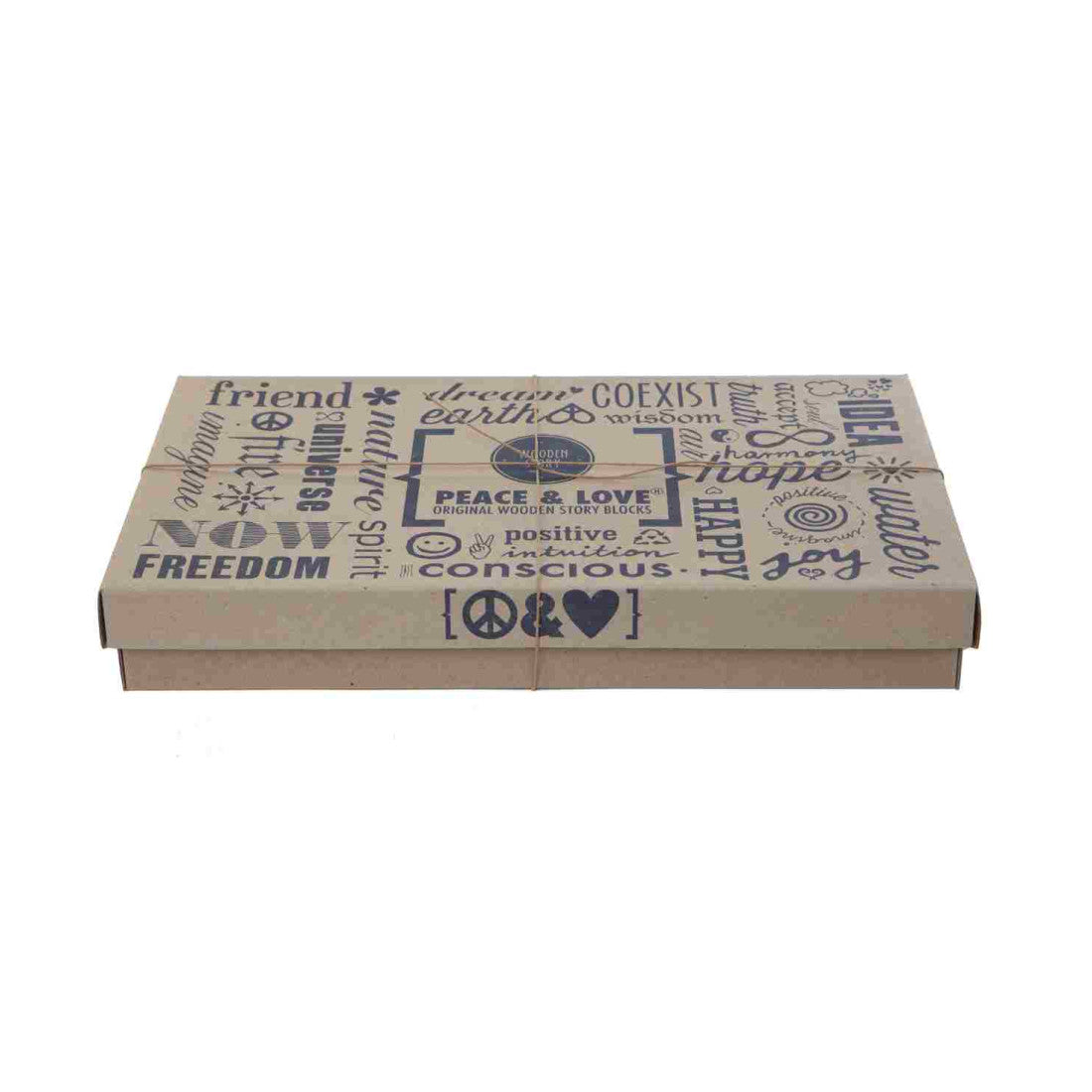 Drewniane klocki Peace & Love w skrzynce Wooden Story – 108 el. – zdjęcie 5