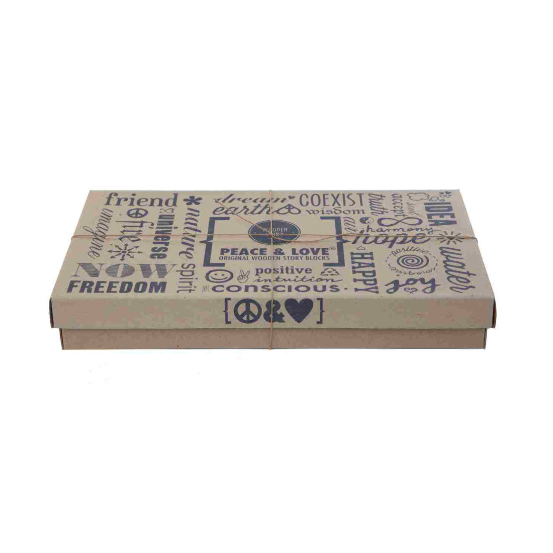 Drewniane klocki Peace & Love w skrzynce Wooden Story – XL, 72 el. – zdjęcie 5