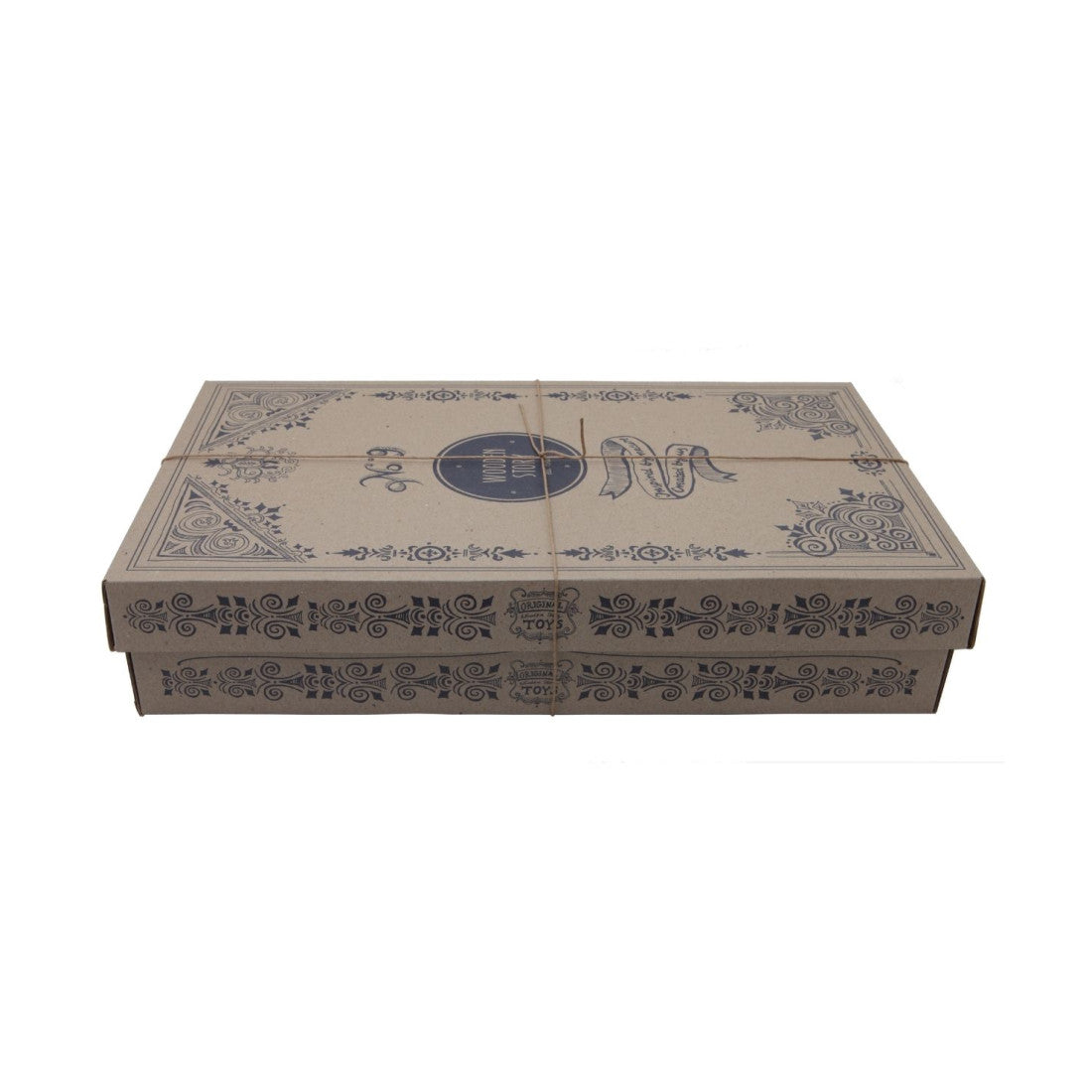 Drewniane klocki w niebieskiej skrzynce Wooden Story – kolorowe, XL, 63 el. – zdjęcie 3