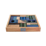 Drewniane klocki w skrzynce Wooden Story – barwa zimna, 30 el.