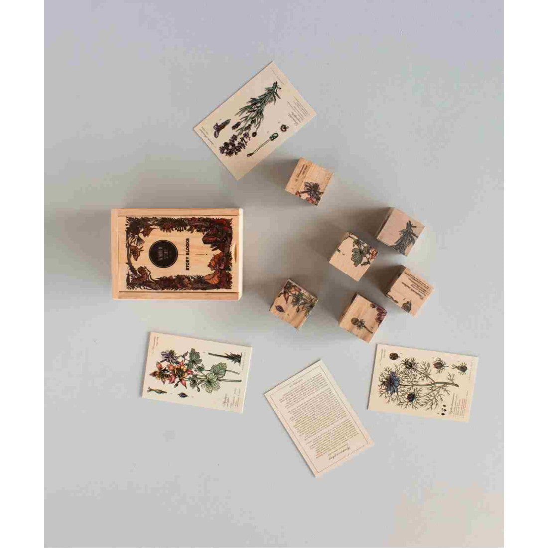 Drewniane klocki Życie Pszczoły Wooden Story – rośliny miododajne – zdjęcie 2