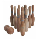 Drewniane kręgle Wooden Story – naturalne, 10 szt.