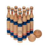 Drewniane kręgle Wooden Story – niebieskie, 10 szt.