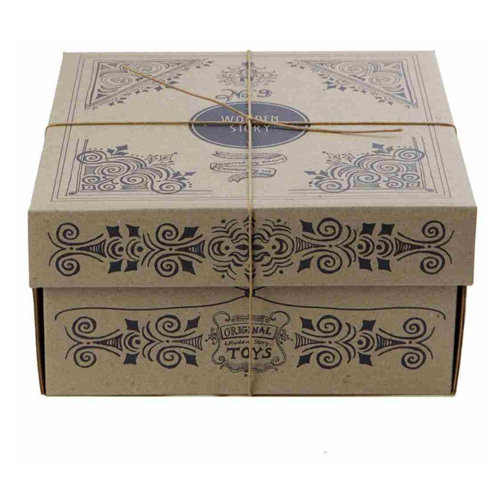 Drewniany box do sortowania kształtów Wooden Story – naturalny, 8 el. – zdjęcie 2