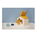 Drewniany domek z klockami Lew Trixie – 13 × 14 × 10 cm – zdjęcie 3
