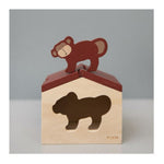 Drewniany domek z klockami Małpka Trixie – 13 × 14 × 10 cm – zdjęcie 2