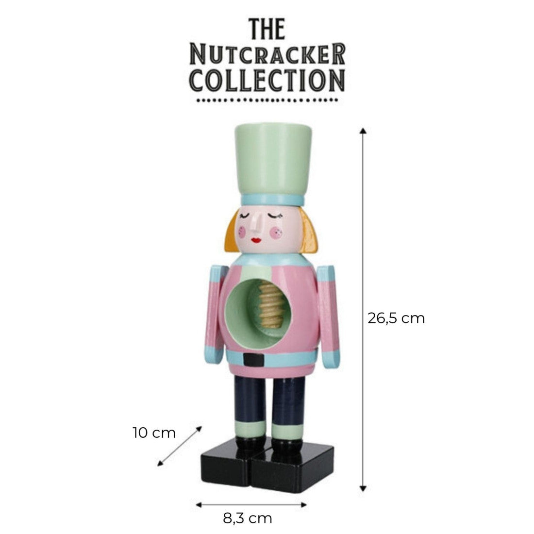 Drewniany dziadek do orzechów The Nutcracker Kitchen Craft – dziewczyna – zdjęcie 6