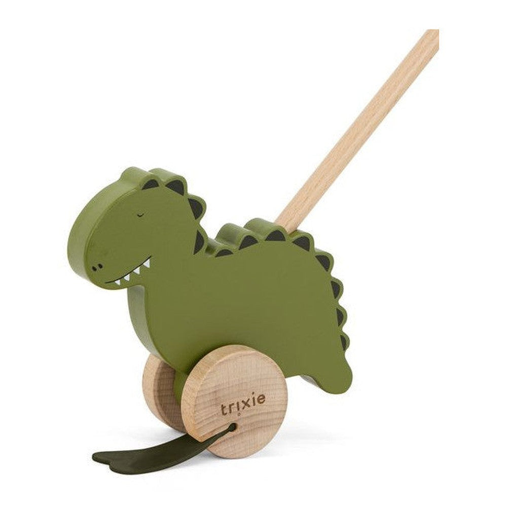Drewniany pchacz Dinozaur Trixie – 18 × 8,6 × 51 cm – zdjęcie 2
