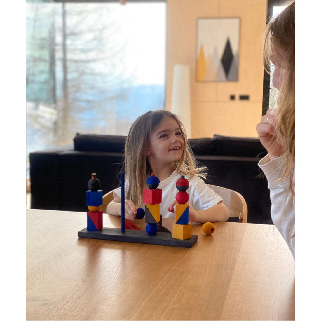 Drewniany płotek Modern X Wooden Story – Modern Stacking Toy – zdjęcie 3