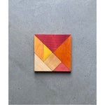 Drewniany tangram w woreczku Wooden Story – barwa ciepła – zdjęcie 2