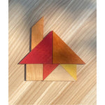 Drewniany tangram w woreczku Wooden Story – barwa ciepła – zdjęcie 3