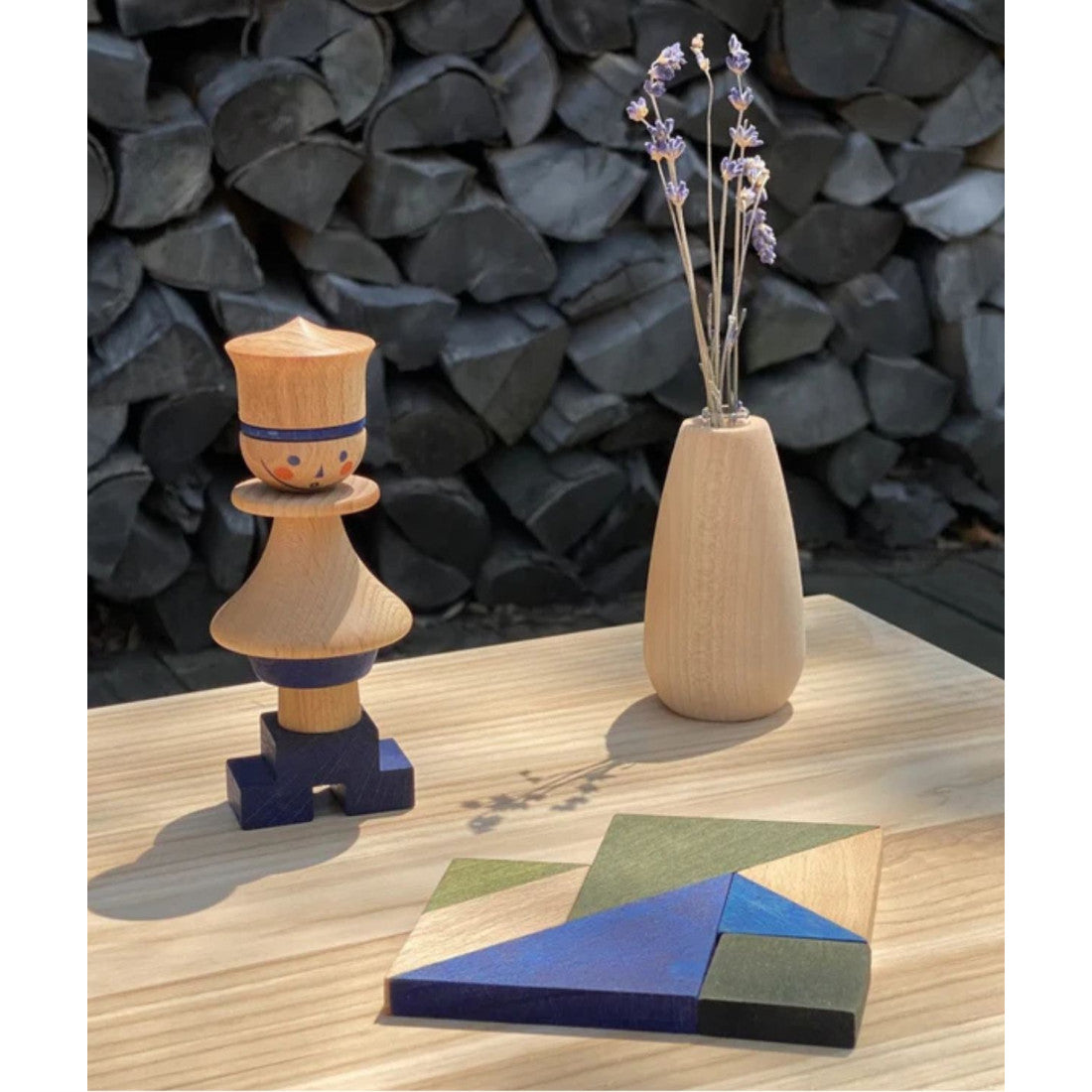 Drewniany tangram w woreczku Wooden Story – barwa zimna – zdjęcie 6