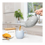 Dzbanek z zaparzaczem London Pottery Kitchen Craft – szary nakrapiany, 1 l – zdjęcie 2