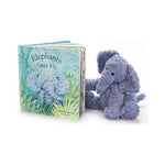 Książeczka Jellycat „Elephants Can’t Fly” – obok pluszowy słoń, który nie wchodzi w skład produktu