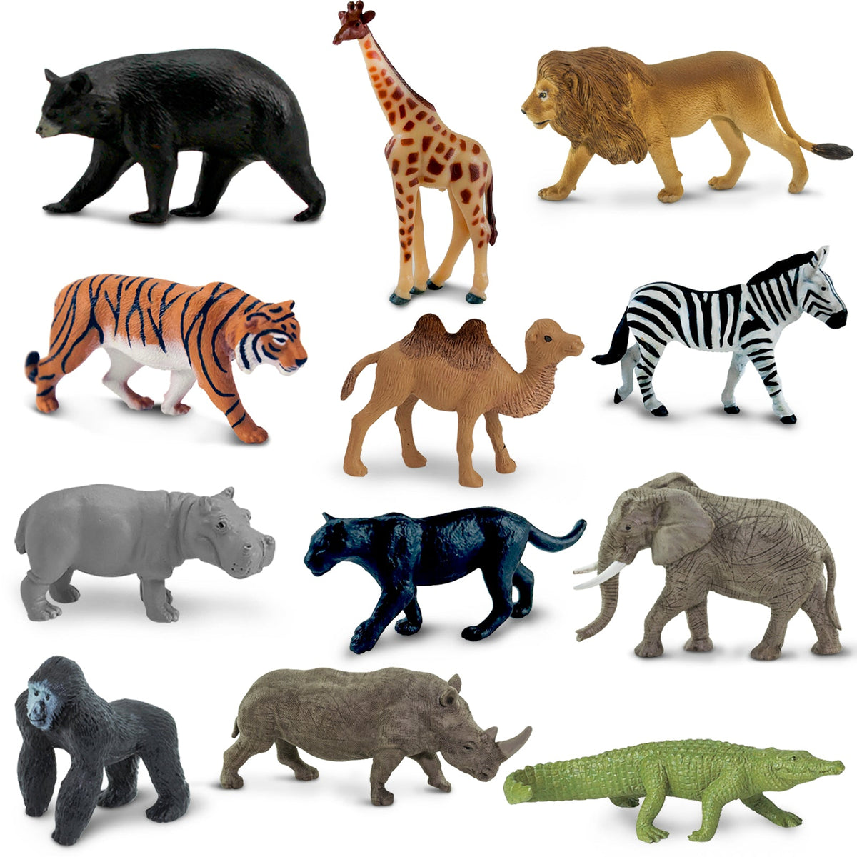 Figurki w tubie Safari Ltd – Dzikie zwierzęta, 12 szt. – zdjęcie 2