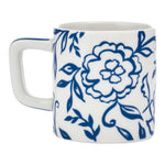 Filiżanka do espresso Blu Fiorato La Cafetière – biało-niebieska 120 ml