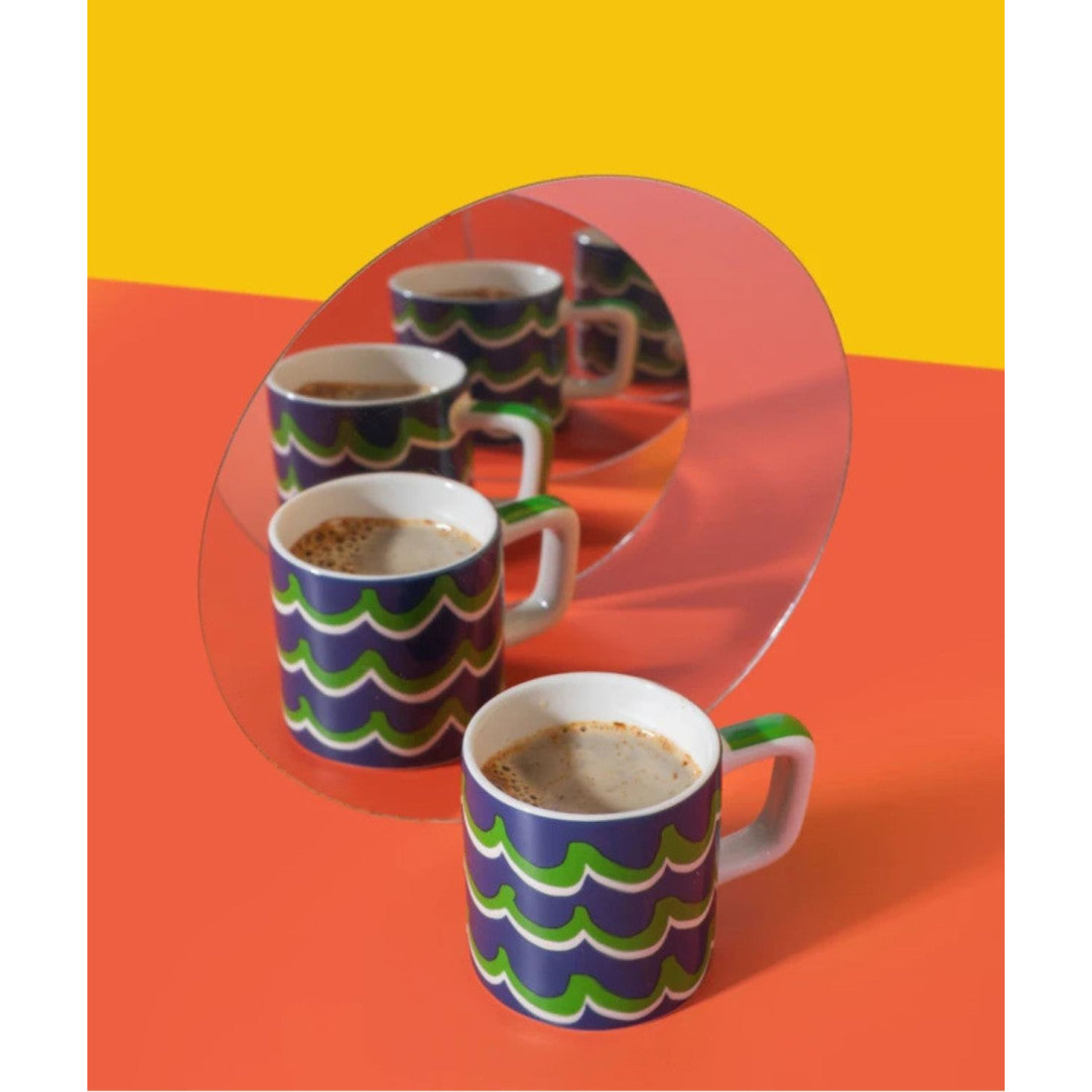 Filiżanka do espresso Cyan Tides La Cafetière – niebieska 120 ml – zdjęcie 6