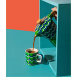 Filiżanka do espresso Cyan Tides La Cafetière – zielona 120 ml – zdjęcie 4