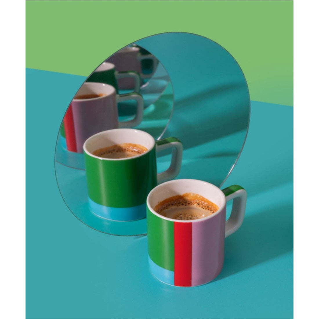 Filiżanka do espresso Utopian Lines La Cafetière – geometryczny wzór 120 ml – zdjęcie 3