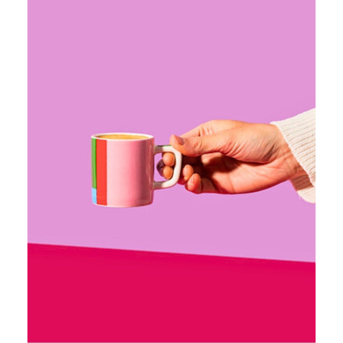 Filiżanka do espresso Utopian Lines La Cafetière – geometryczny wzór 120 ml – zdjęcie 5