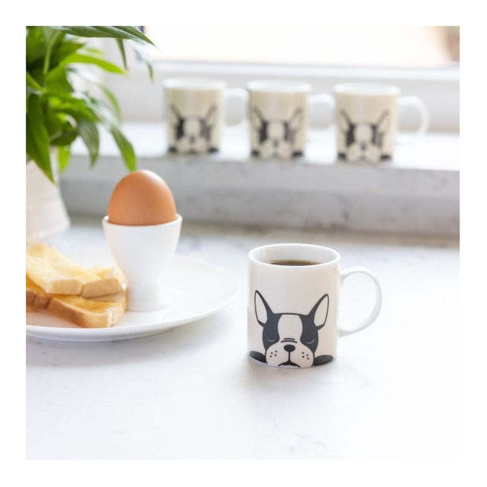 Filiżanka do espresso z buldogiem francuskim Kitchen Craft – niebieska 80 ml – zdjęcie 3