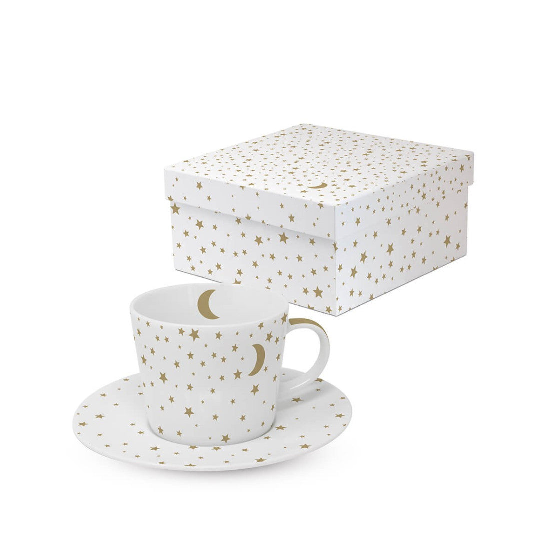 Filiżanka porcelanowa do espresso ze spodkiem Księżyc, gwiazdki PPD – 100 ml