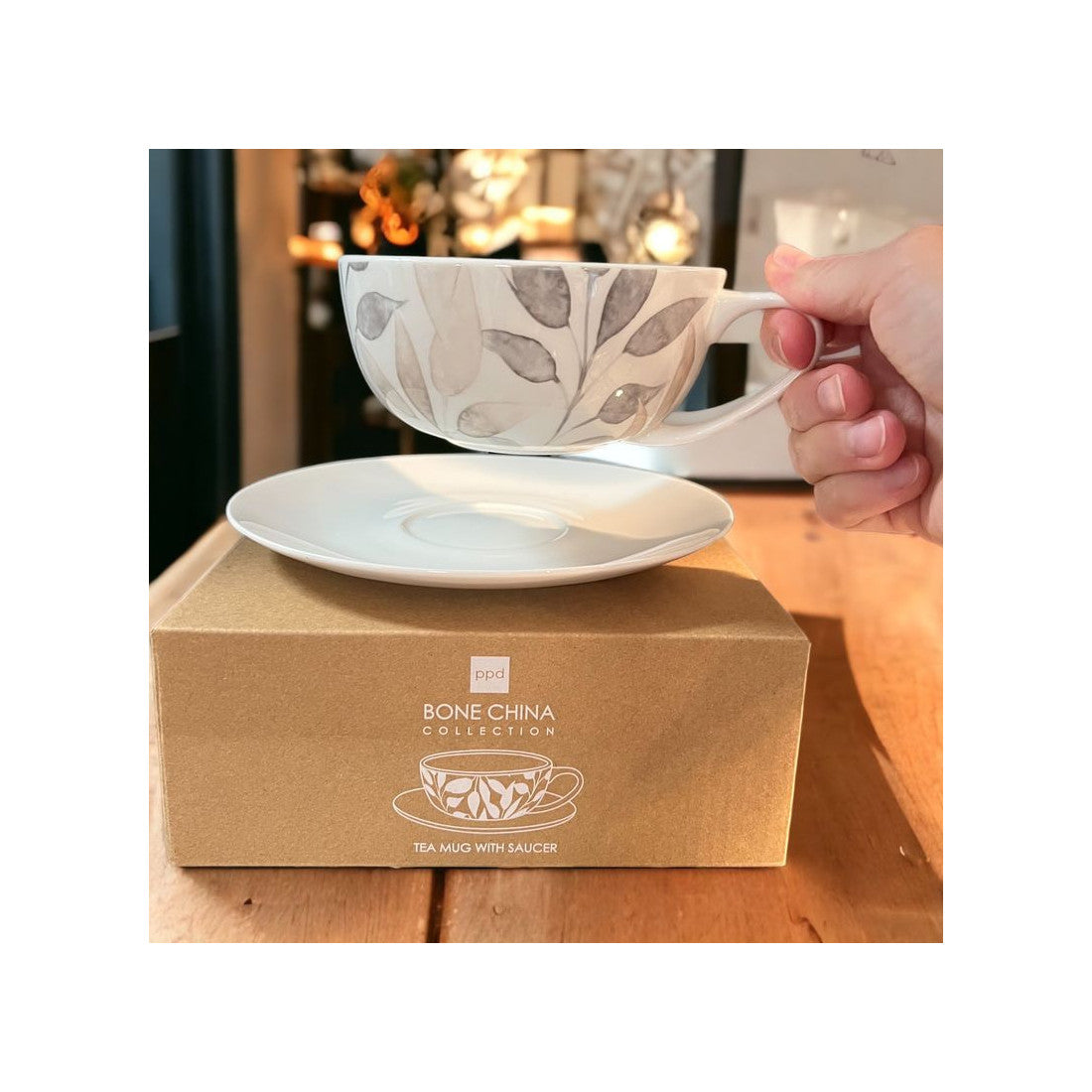 Filiżanka porcelanowa Liście Skandynawskie PPD – 350 ml – zdjęcie 2