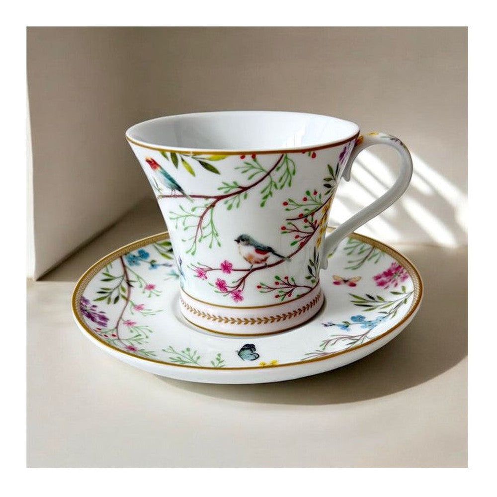 Filiżanka porcelanowa ze spodkiem Ptasia Melodia Easy Life 200 ml – zdjęcie 2