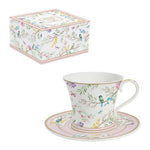 Filiżanka porcelanowa ze spodkiem Ptasia Melodia Easy Life 350 ml