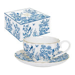 Filiżanka porcelanowa ze spodkiem Rajski Ogród Easy Life 200 ml