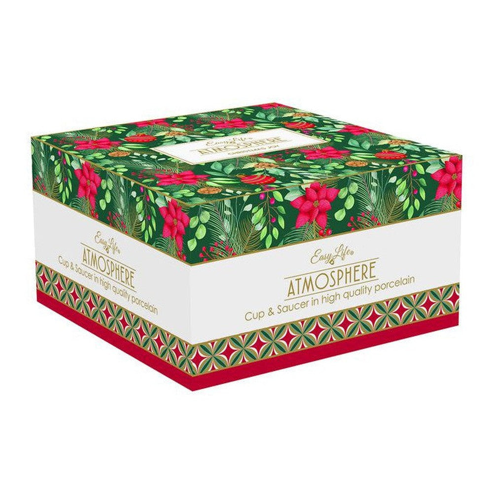 Filiżanka ze spodkiem Atmosphere / Christmas Joy Easy Life – Świąteczna Radość, 400 ml – zdjęcie 3