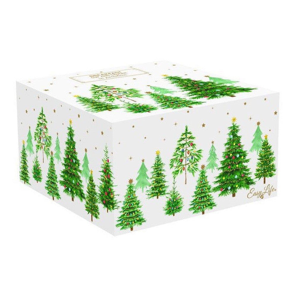Filiżanka ze spodkiem Festive Trees Easy Life – Świąteczne Choinki, 400 ml
