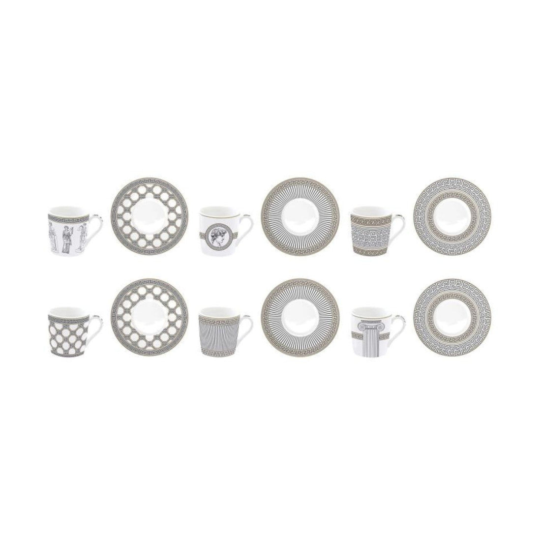 Filiżanki porcelanowe ze spodkami Palladium Easy Life – 6 szt., 100 ml – zdjęcie 2
