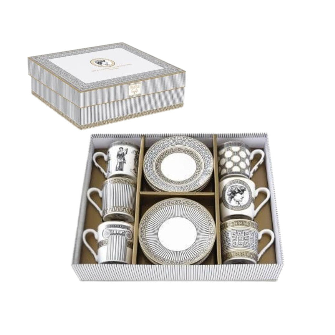 Filiżanki porcelanowe ze spodkami Palladium Easy Life – 6 szt., 100 ml