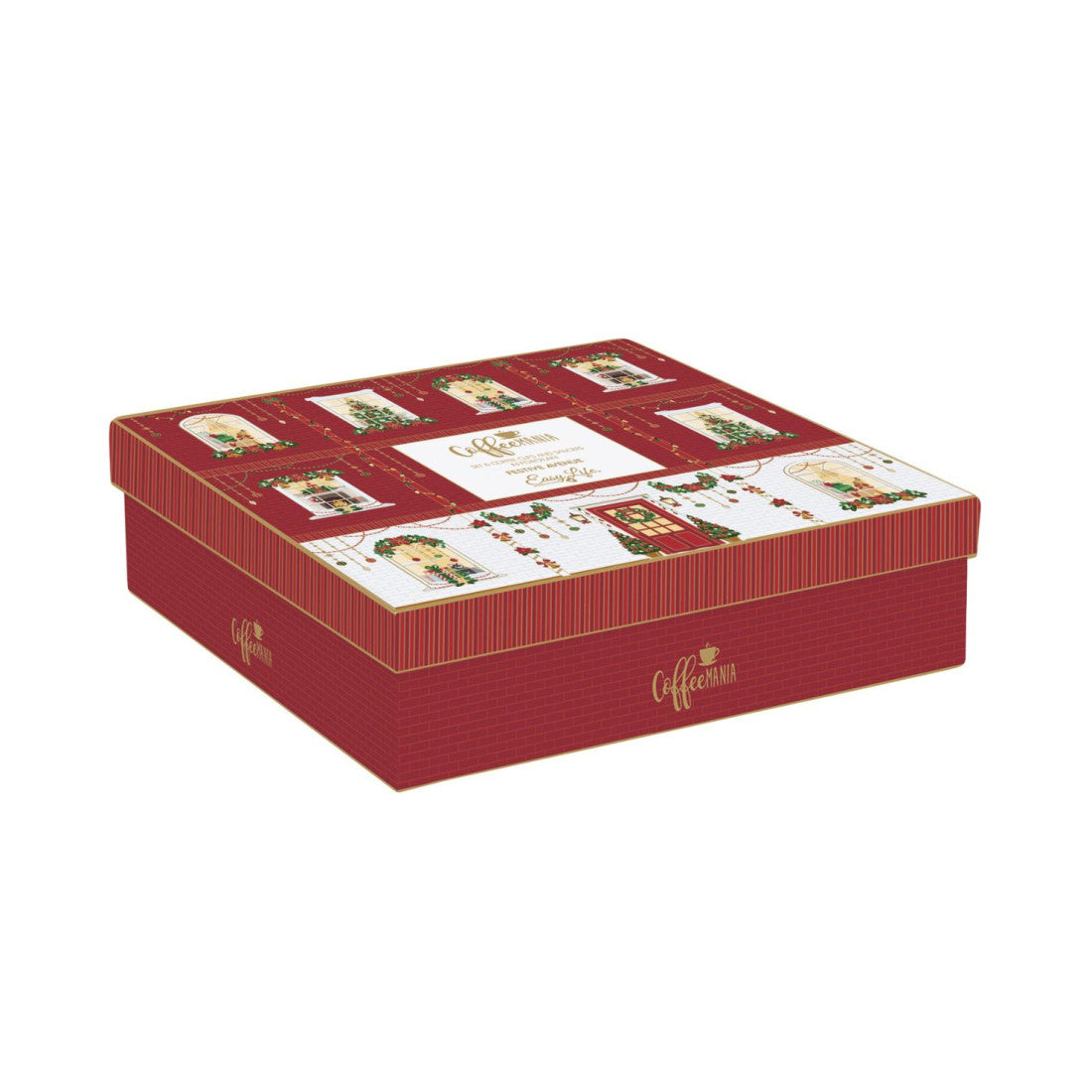 Filiżanki ze spodkami Świąteczna scenka Easy Life – Festive Avenue, 6 szt., 100 ml – zdjęcie 3