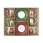 Filiżanki ze spodkami Świąteczna scenka Easy Life – Festive Avenue, 6 szt., 100 ml