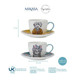 Filiżanki ze spodkami Tipperleyhill Mikasa – pies i kot, 240 ml, 2 szt. – zdjęcie 8