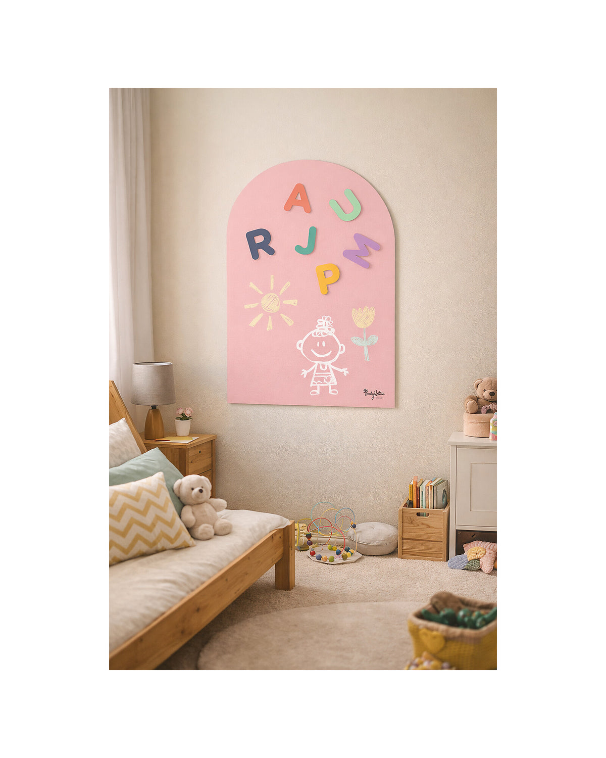 Family Nation MagneKids magnetyczna tablica samoprzylepna Arch 95×60 cm – Dusty Pink