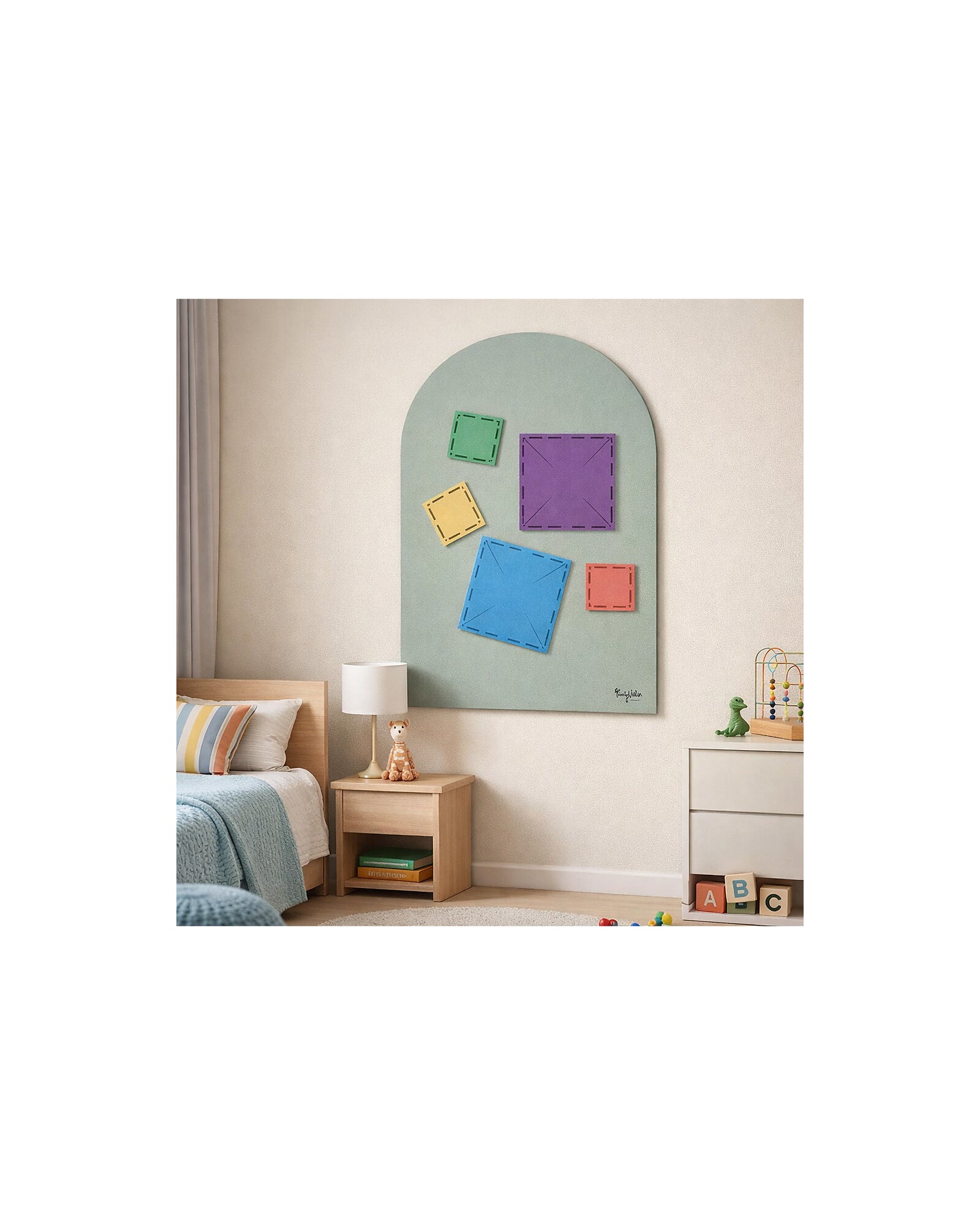 Family Nation MagneKids magnetyczna tablica samoprzylepna Arch 95×60 cm – Sage Green