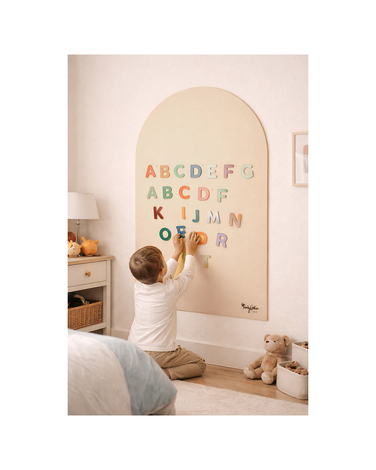 Tablica magnetyczna MagneKids Arch 95×60 cm w kolorze Sand