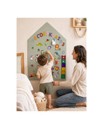 Family Nation MagneKids magnetyczna tablica samoprzylepna House 70×44 cm – Sage Green